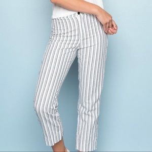 John Galt White & Navy Tilden Pants